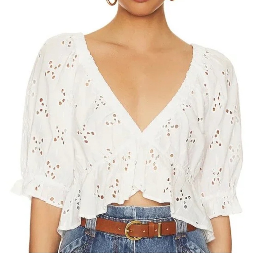Free People Gardenia Eyelet Top